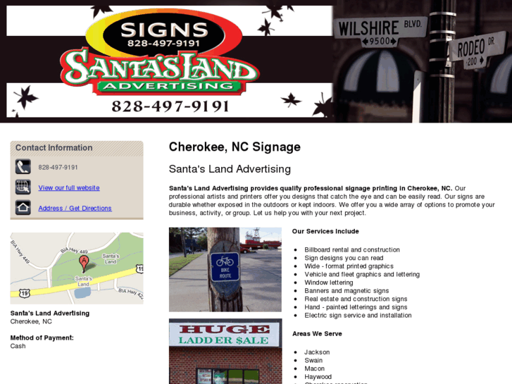 www.santaslandsigns.com