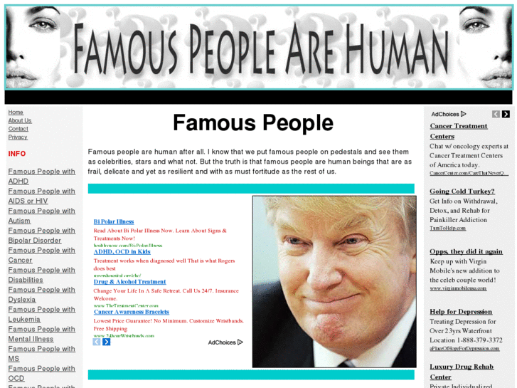 www.famouspeoplearehuman.com