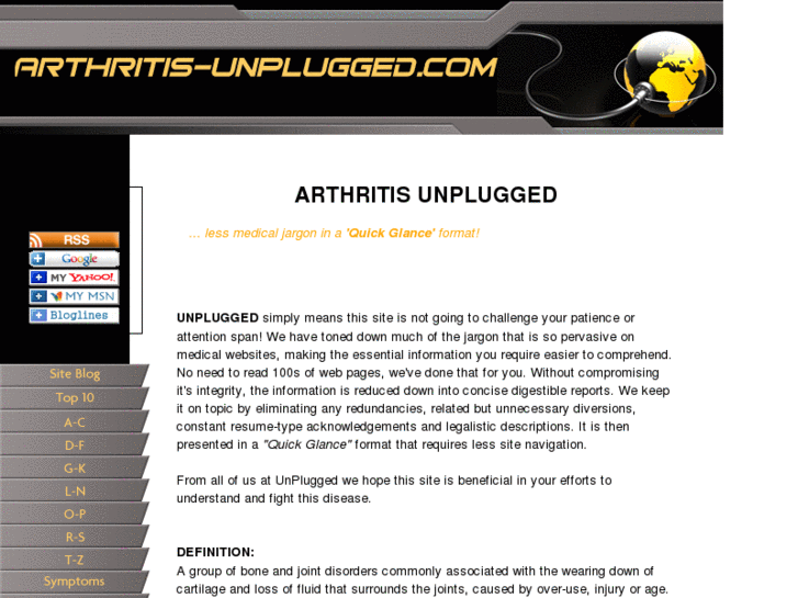 www.arthritis-unplugged.com