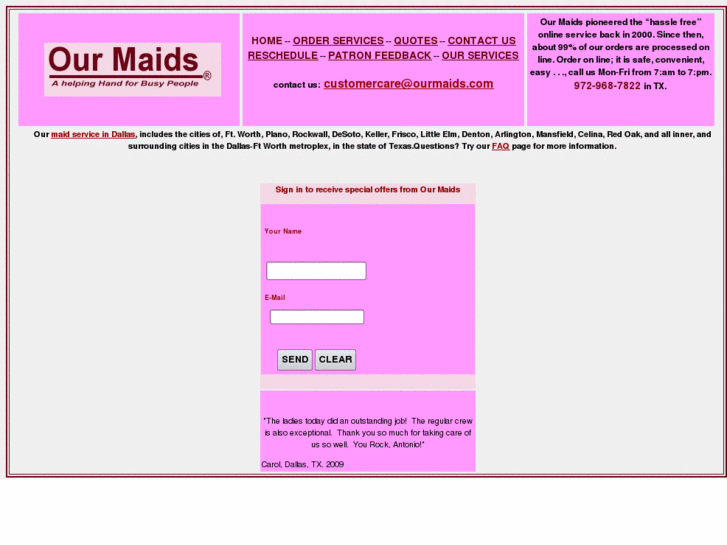 www.ourmaids.com