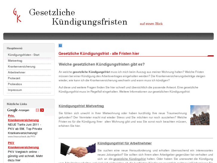 www.gesetzliche-kuendigungsfrist.info