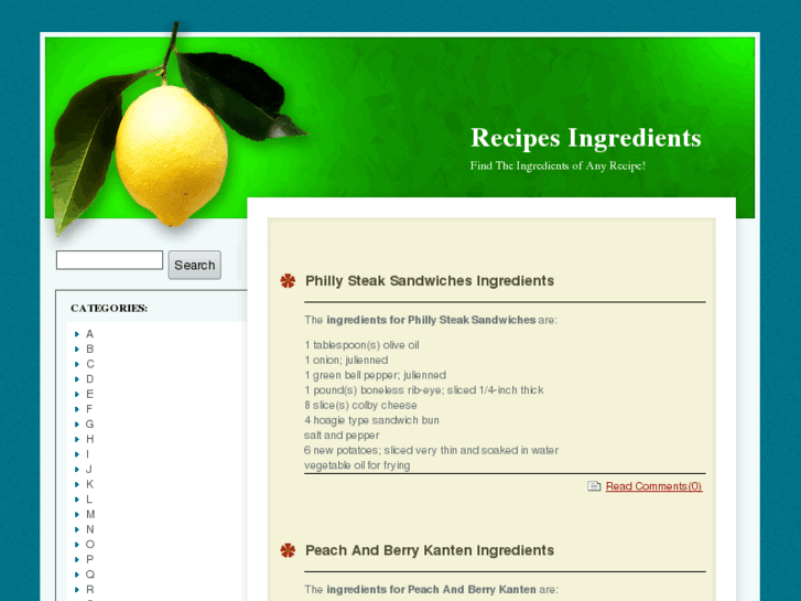 www.recipesingredients.com