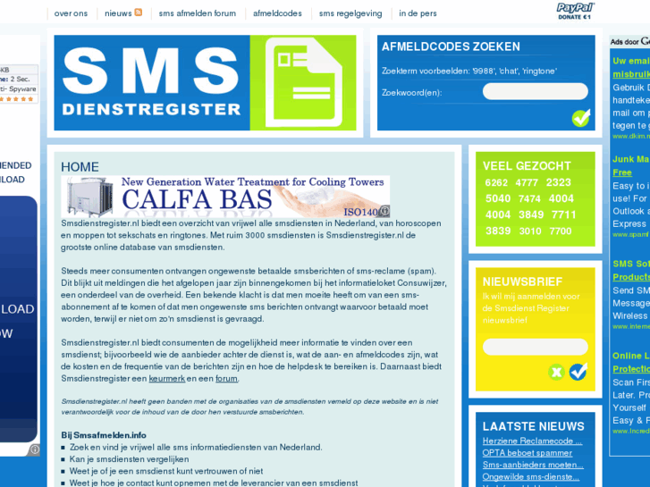 www.smsdienstregister.nl