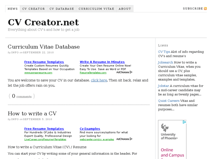 www.cvcreator.net