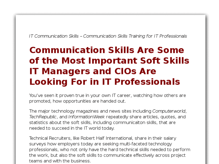 www.itcommunicationskills.com