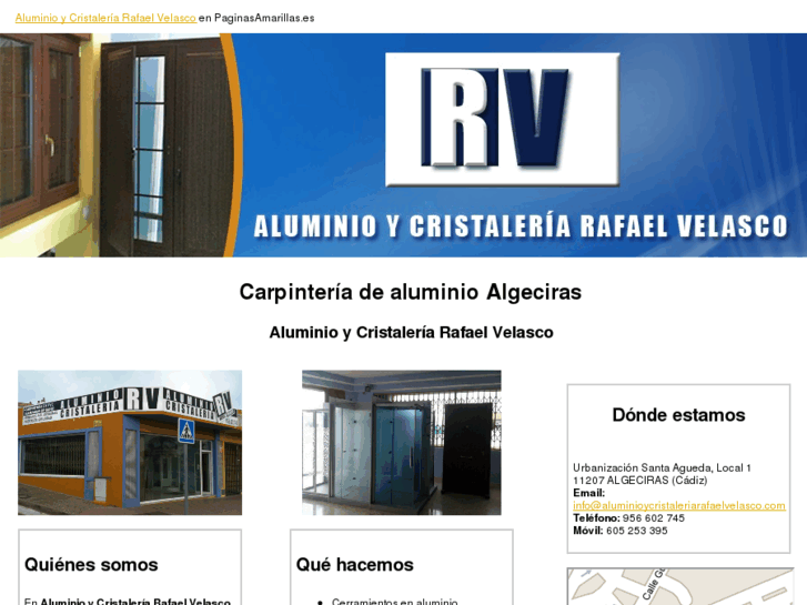 www.aluminioycristaleriarafaelvelasco.com