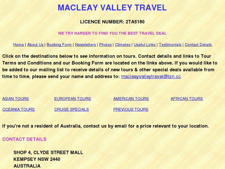 www.macleayvalleytravel.com