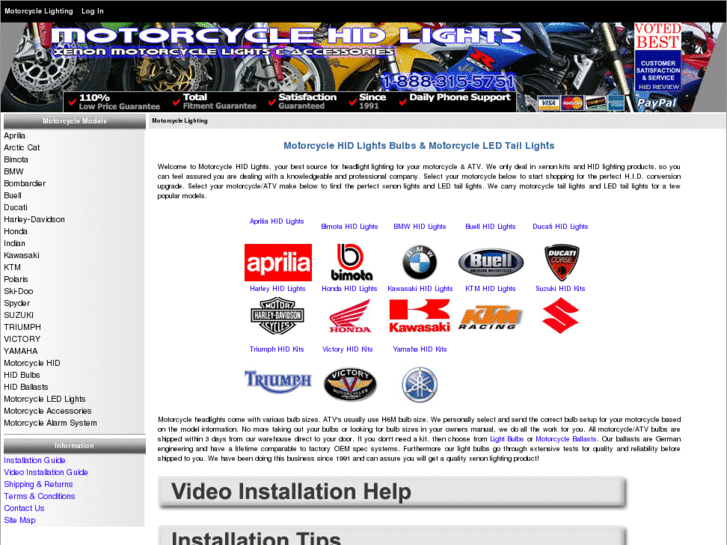 www.motorcyclehidlights.com
