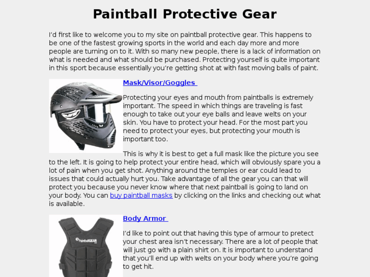 www.paintballprotectivegear.org