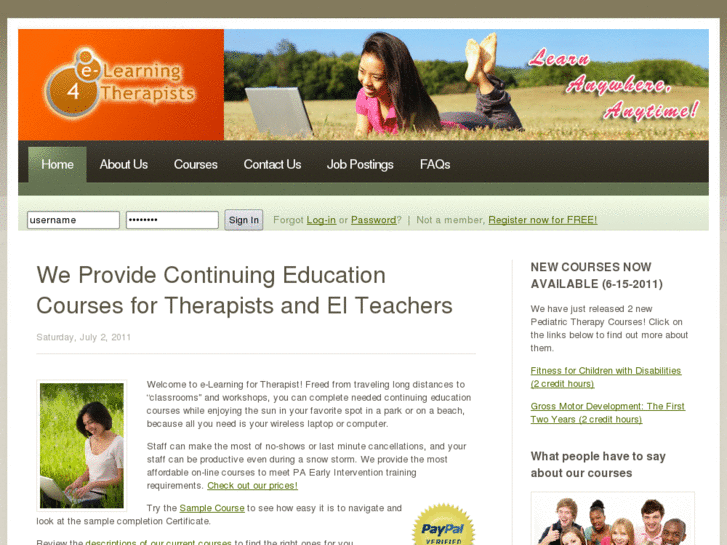 www.elearning4therapist.com