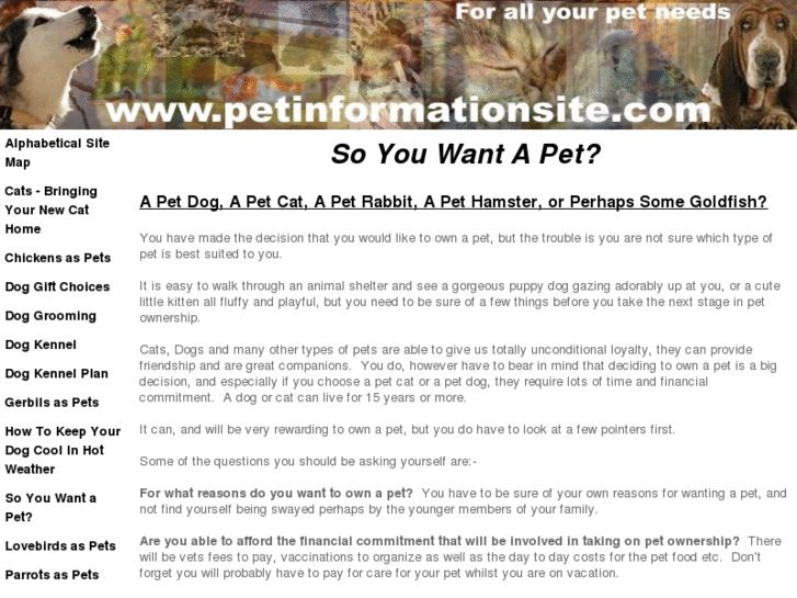 www.petinformationsite.com