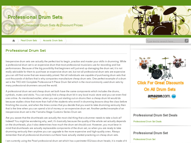 www.professionaldrumset.net