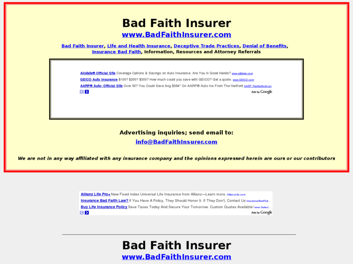 www.badfaithinsurer.com