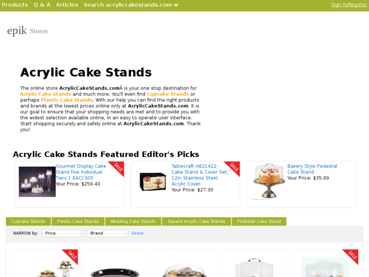 www.acryliccakestands.com