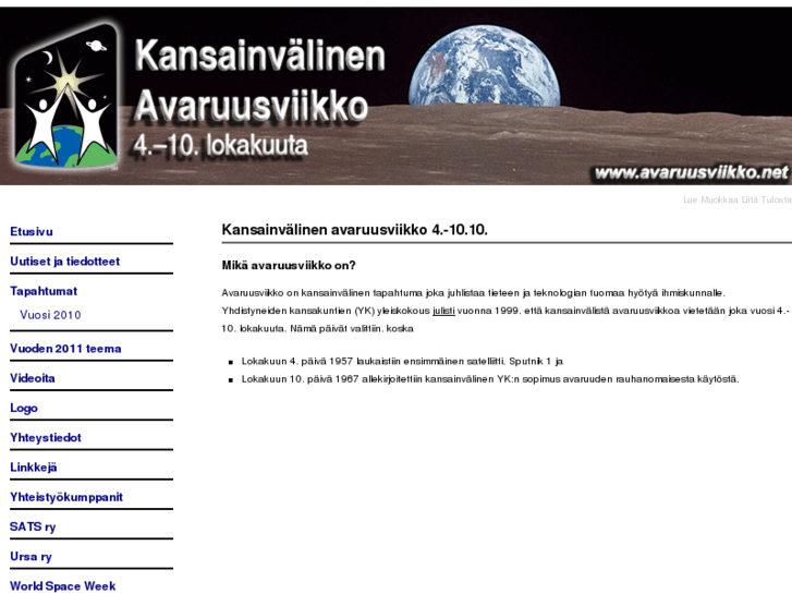 www.avaruusviikko.net