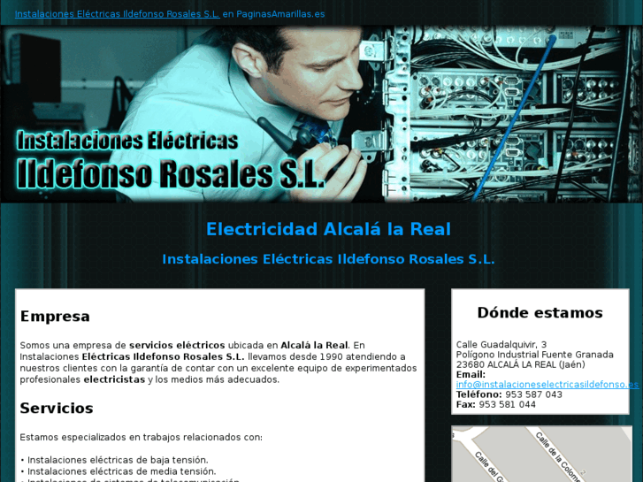 www.instalacioneselectricasildefonso.es