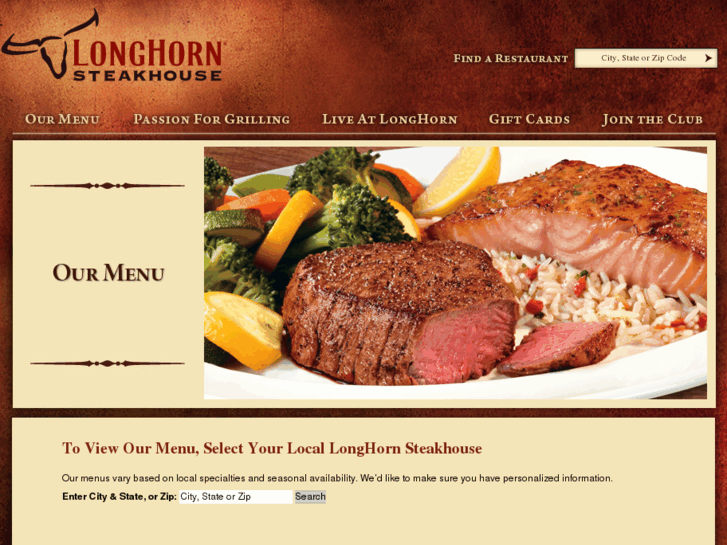 www.longhornlunchmenu.com