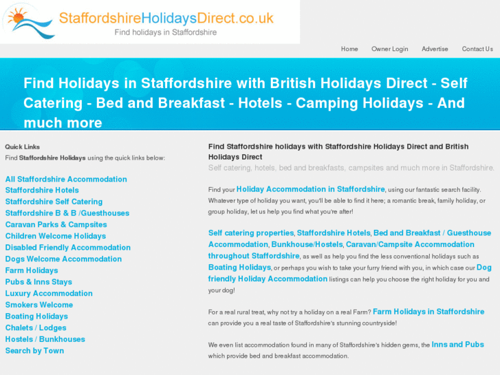www.staffordshireholidaysdirect.co.uk