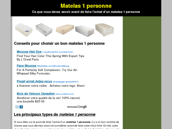 www.matelas1personne.com