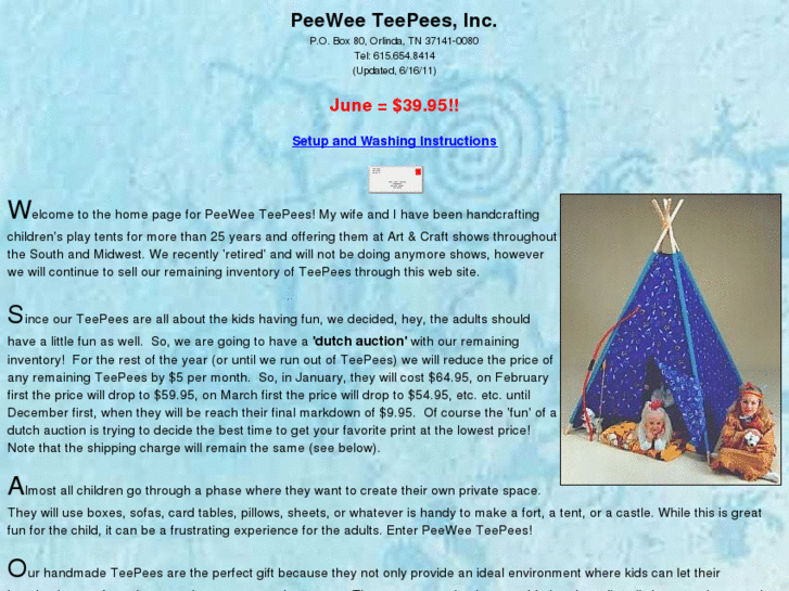 www.peeweeteepees.com