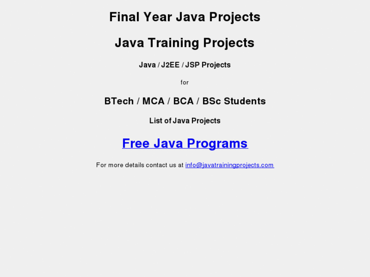 www.javatrainingprojects.com