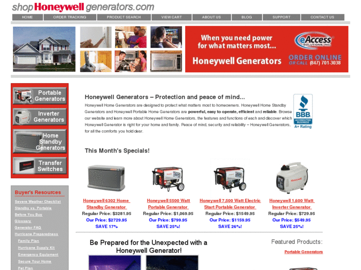 www.shophoneywellgenerators.com