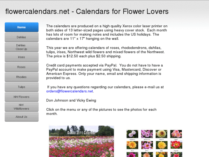 www.flowercalendars.net