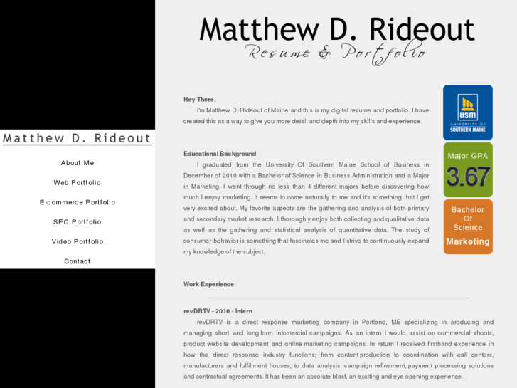 www.matthewdrideout.com