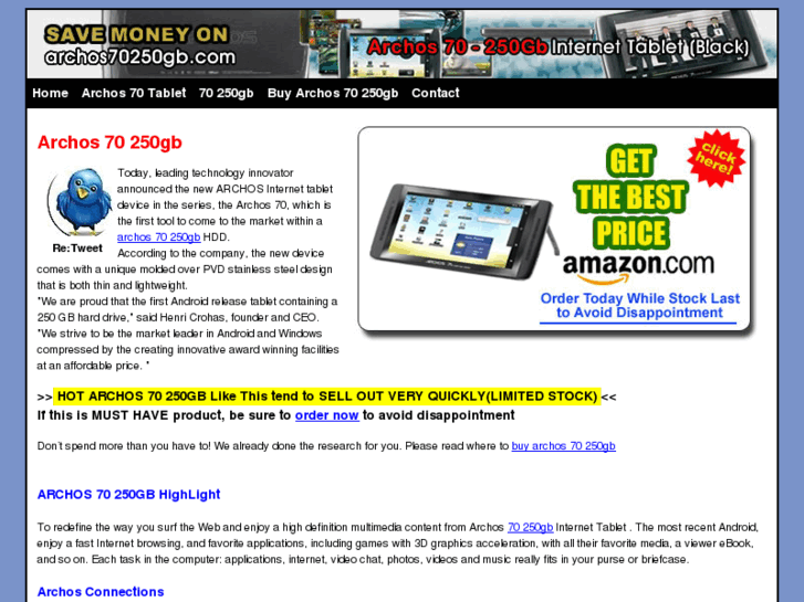 www.archos70250gb.com