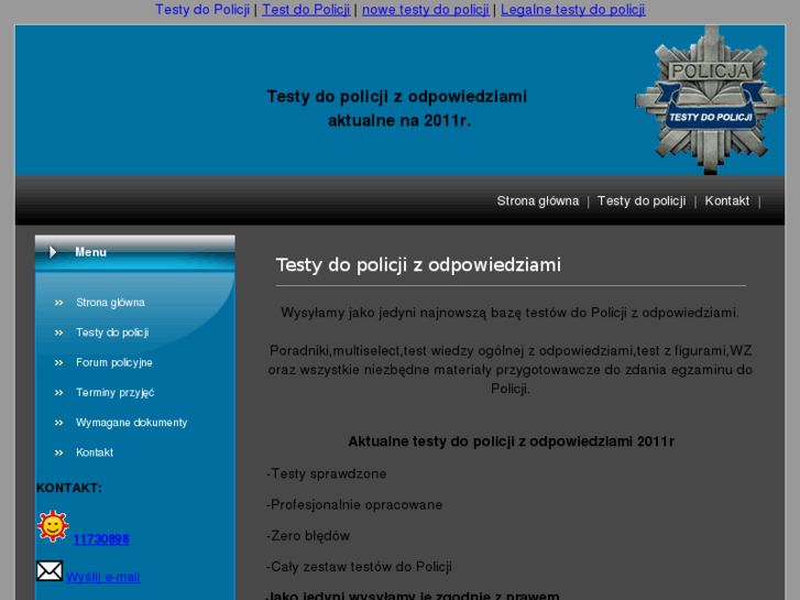 www.testydopolicjizodpowiedziami.pl