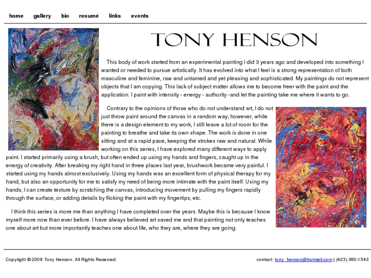 www.tonyhensonart.com