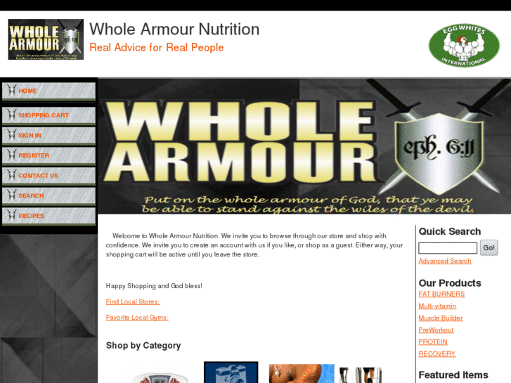 www.wholearmournutrition.com