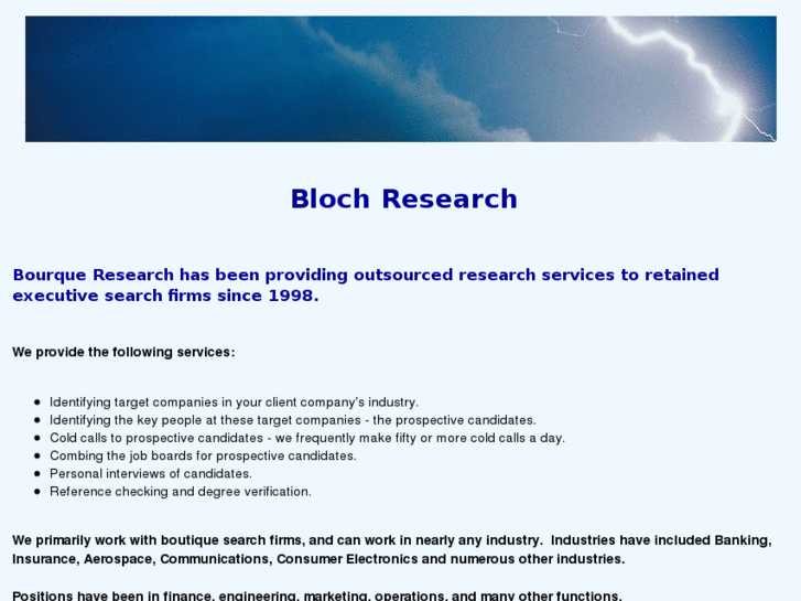 www.blochresearch.info