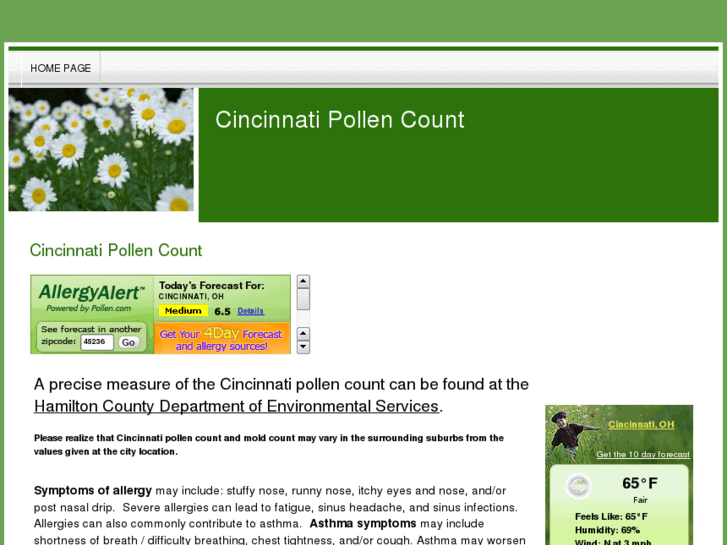 www.cincinnatipollencount.com