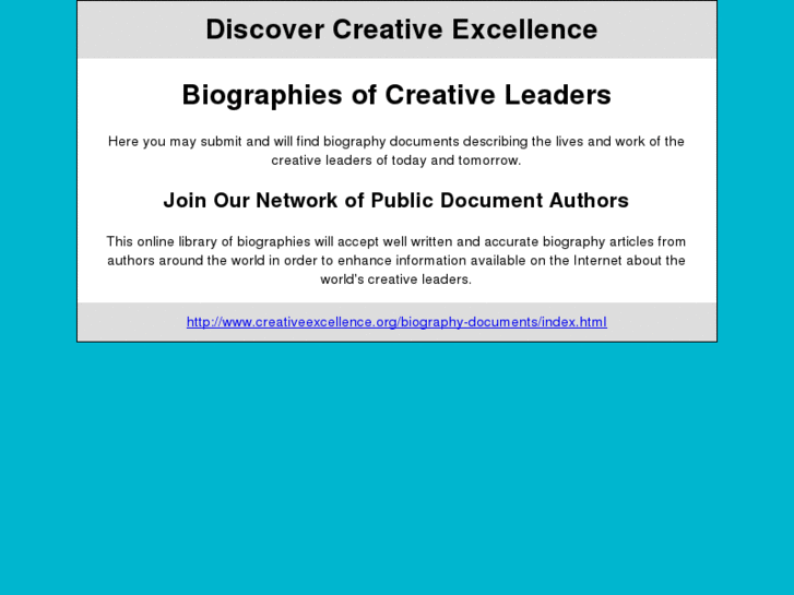 www.creativeexcellence.org