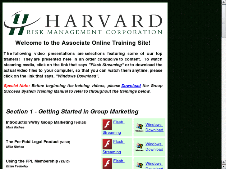 www.harvardtraining.net