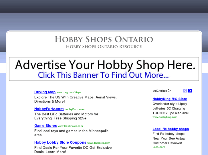 www.hobbyshopsontario.com