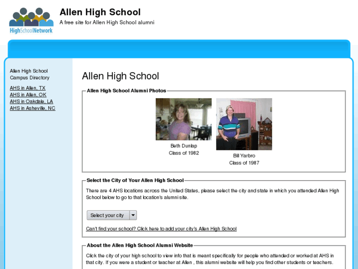 www.allenhighschoolalumni.com