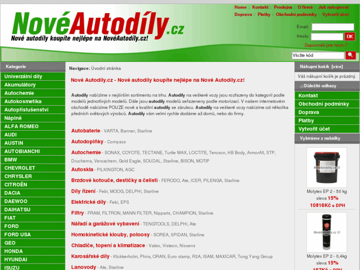 www.nove-autodily.cz