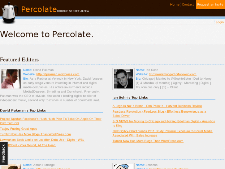 www.percolate.org