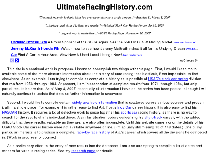 www.ultimateracinghistory.com