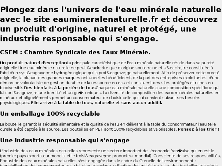 www.eaumineralenaturelle.org