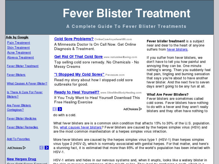 www.feverblistertreatment.net