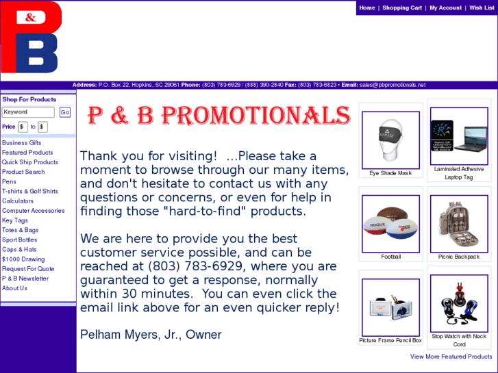 www.pbpromotionals.com