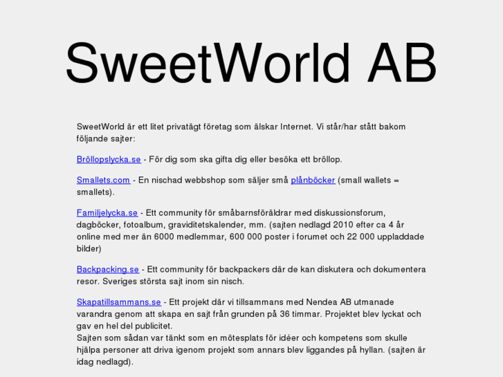 www.sweetworld.se