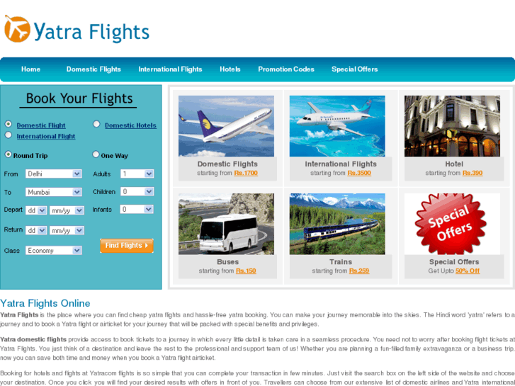 www.yatraflights.info