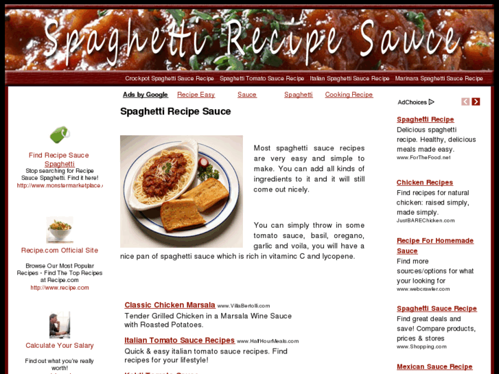 www.spaghettirecipesauce.com