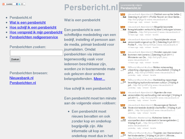 www.persbericht.nl