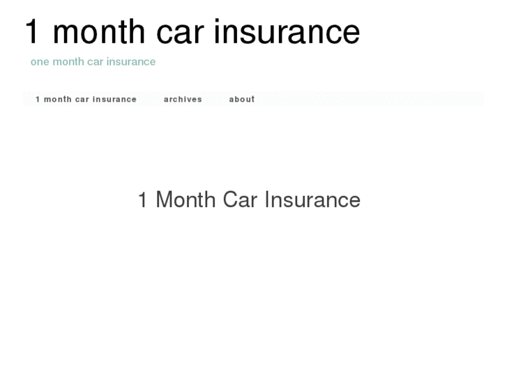 www.1monthcarinsurance.net