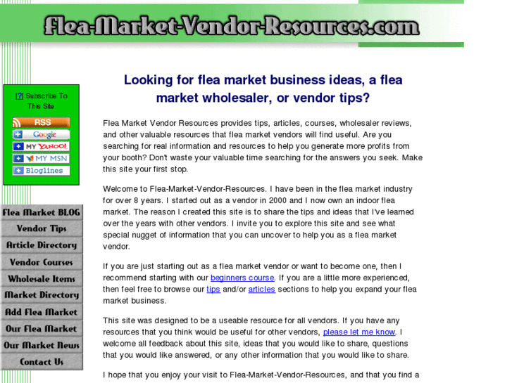 www.flea-market-vendor-resources.com